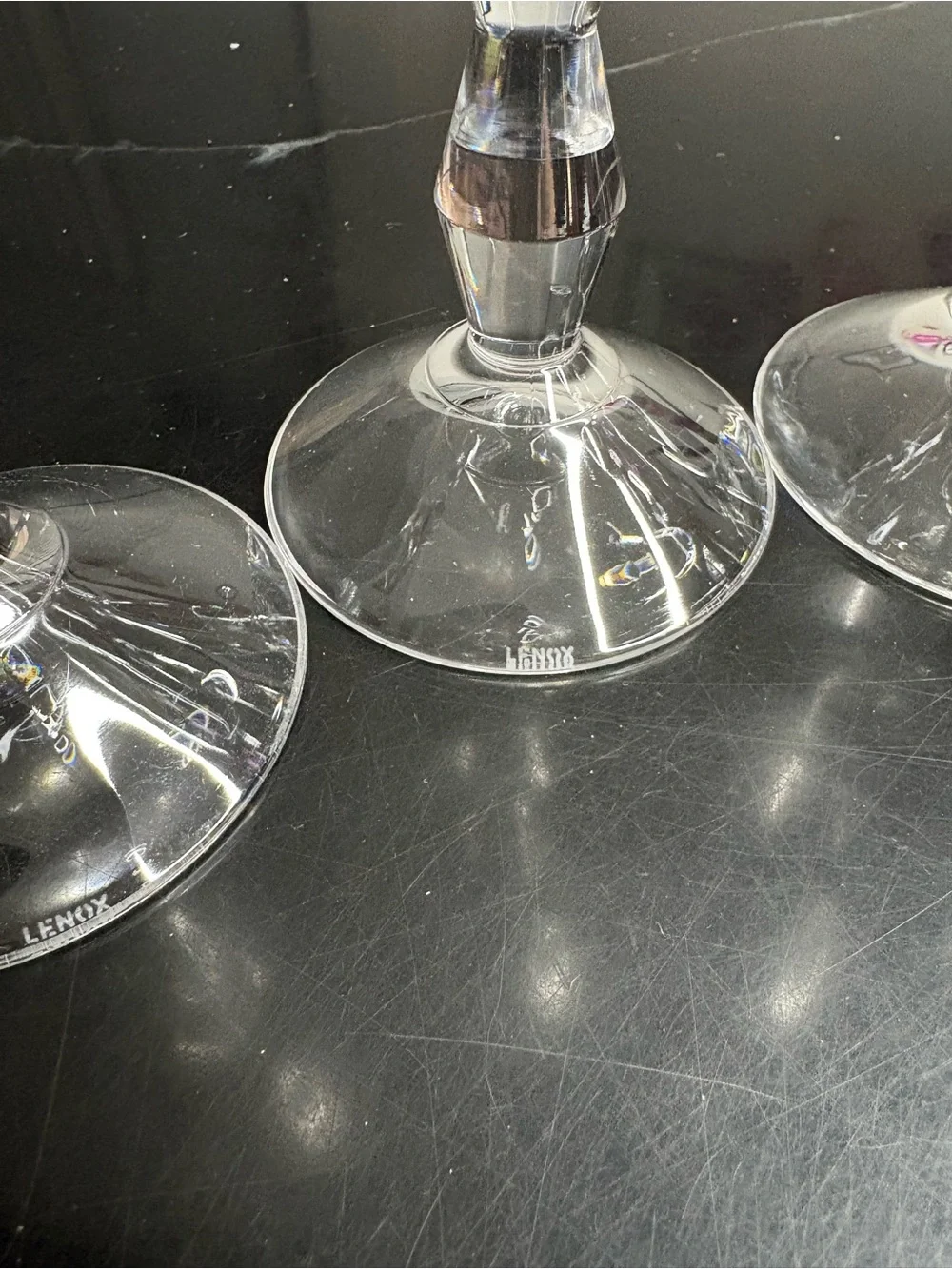 Lenox champagne flutes “Carat” pattern